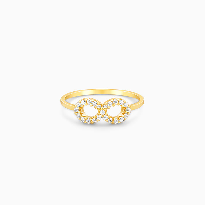 Diamond infinity Ring in Yellow Gold | KLENOTA